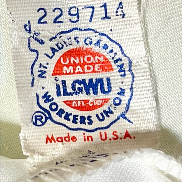 VINTAGE lace ruffle fancy blouse button down Victorian high neck ribbon bow 80s - Picture 11 of 14